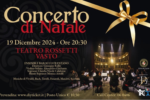 Il 19 dicembre concerto di Natale con l’ensemble Barocco Frentano