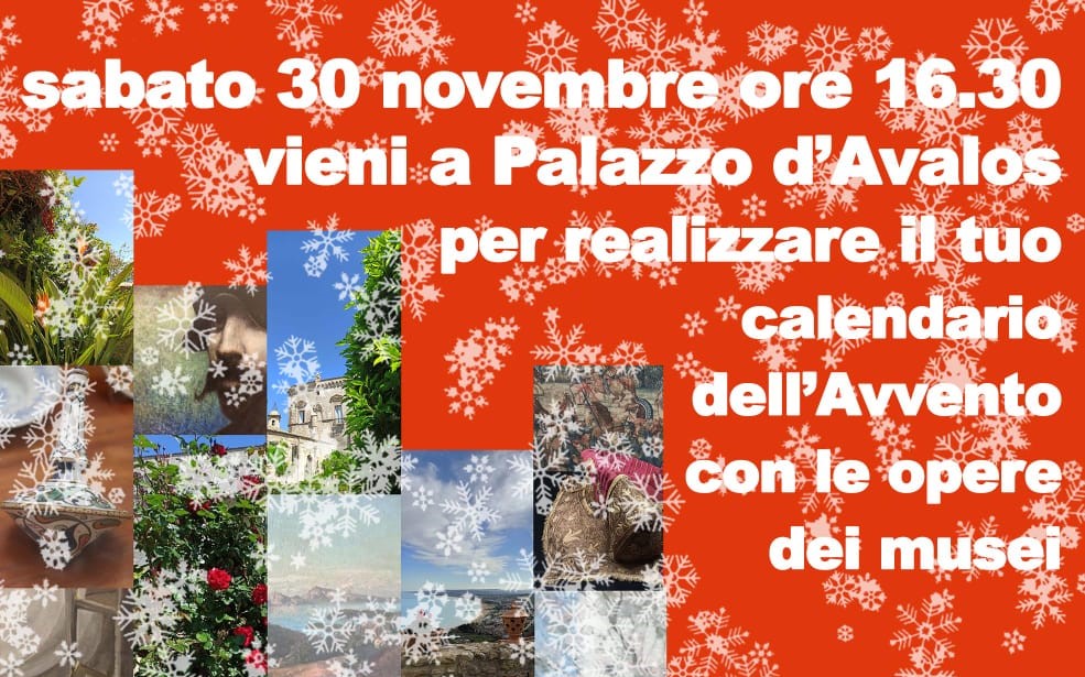 Palazzo d'Avalos ospita un laboratorio creativo dedicato al calendario dell'Avvento con le opere dei musei