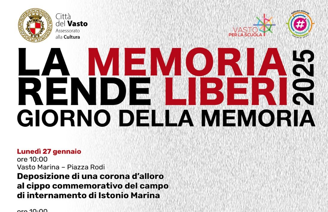 Giorno della Memoria, le iniziative in programma a Vasto