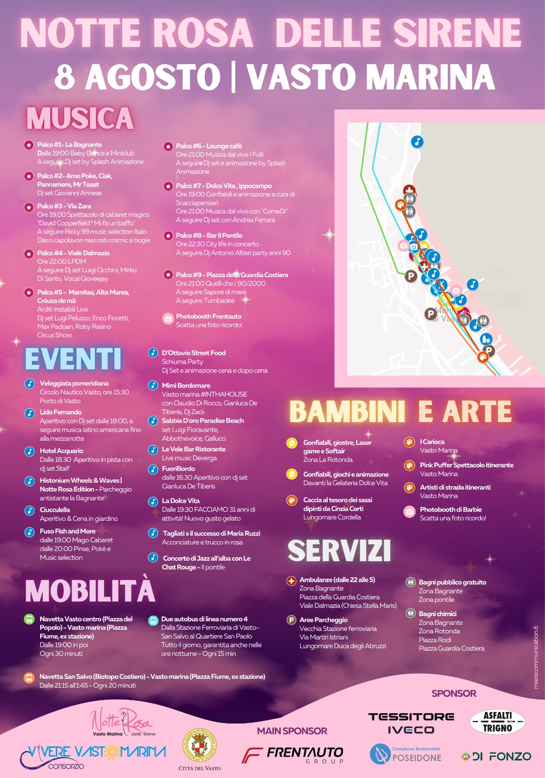 Notte Rosa 2024 a Vasto Marina: tutti gli eventi