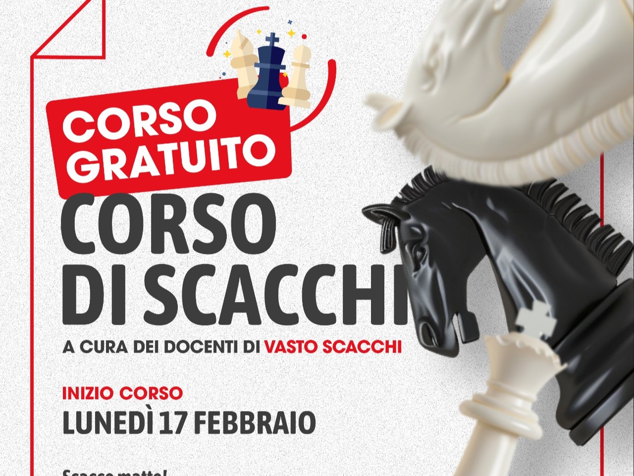 Dal 17 febbraio parte il corso gratuito di scacchi al Centro Berlinguer