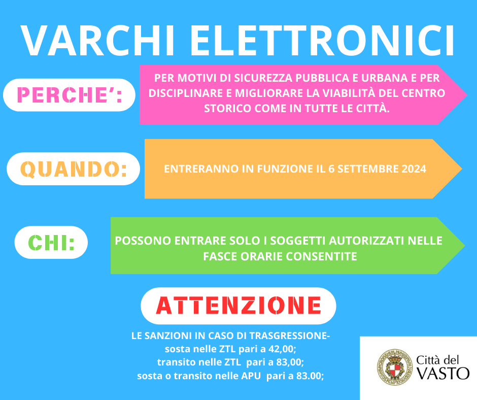 Dal 6 agosto attivazione dei varchi elettronici per il controllo degli accessi nelle aree a traffico limitato 