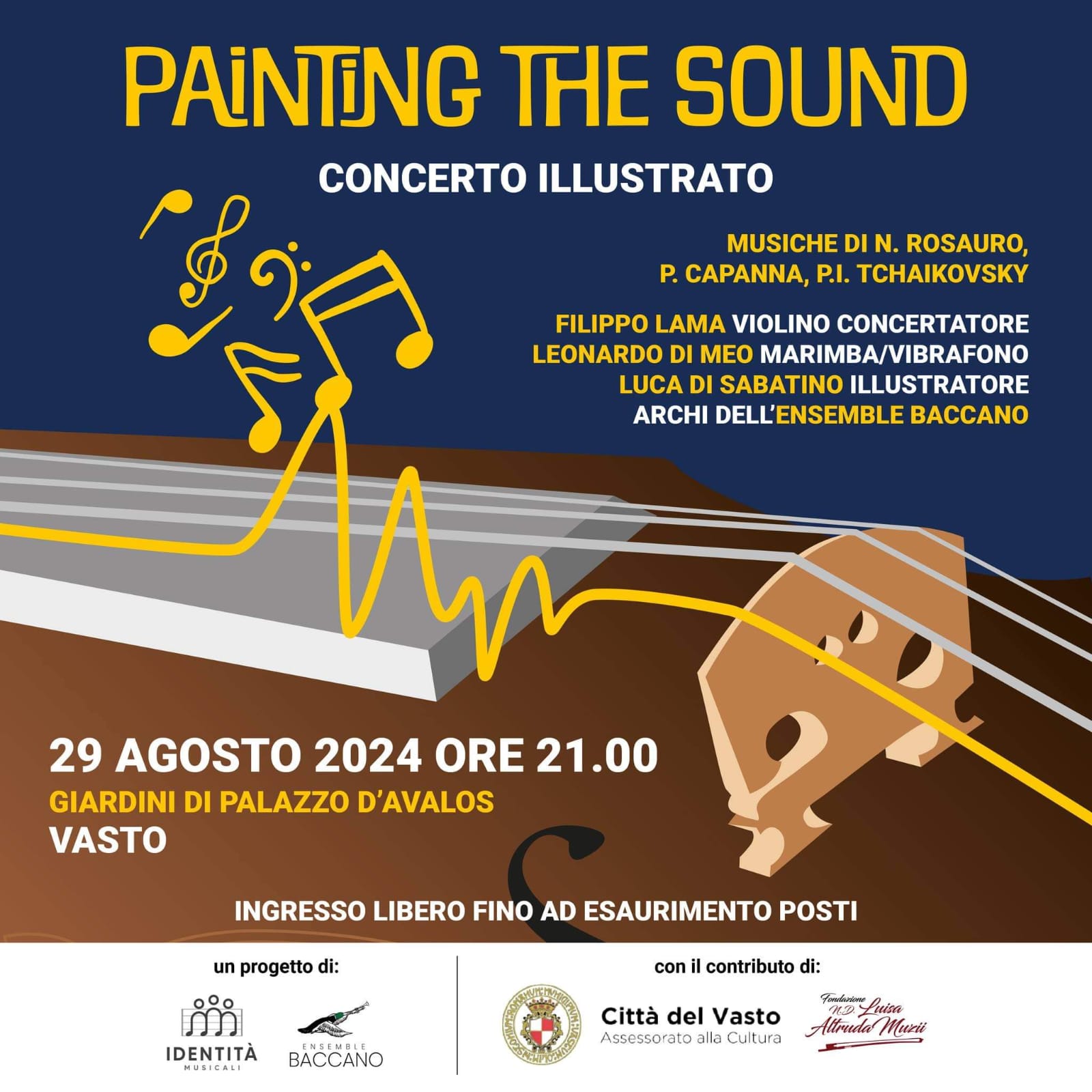 Il 29 agosto concerto illustrato "Painting the sound"